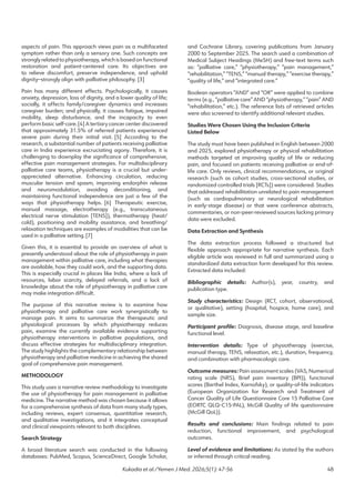 Physiotherapy as a Pillar of Pain Management in Palliative Medicine | PDF