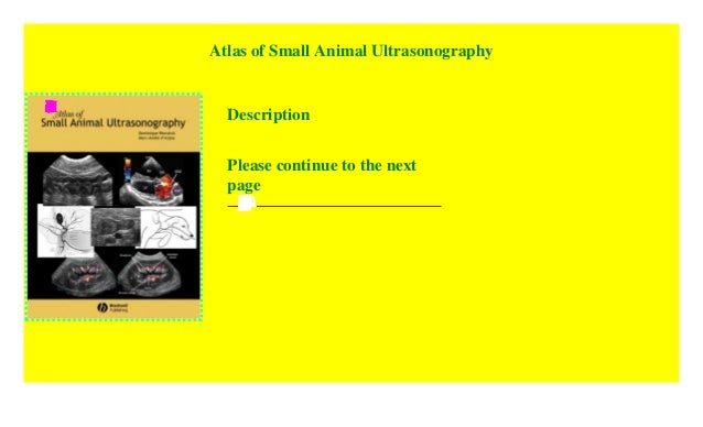 Atlas of Small Animal Ultrasonography hardcover$@@