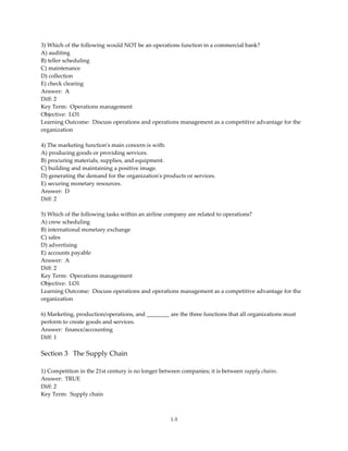 Test Bank for Operations Management, 11/E 11th Edition Jay Heizer ...