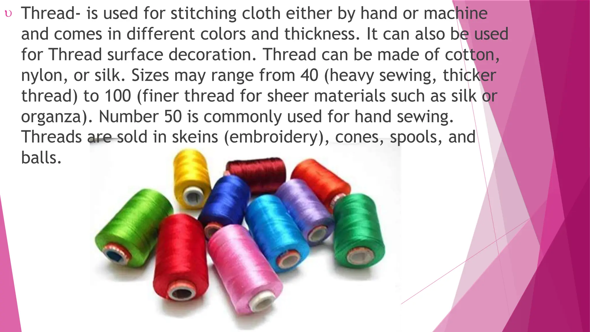 Definition Of Thread 384430586-Sewing-of-Household-Linens.pptx