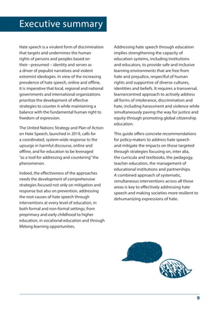 Addressing hate speech through education - A guide for Policy-makers | PDF