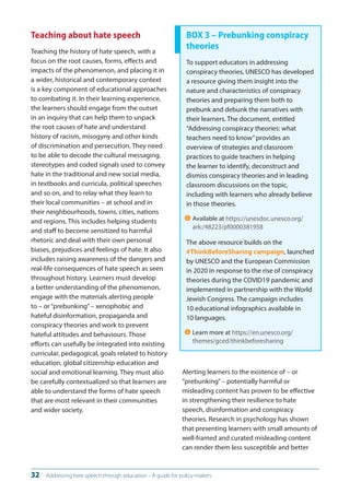 Addressing hate speech through education - A guide for Policy-makers | PDF