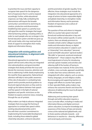 Addressing hate speech through education - A guide for Policy-makers | PDF