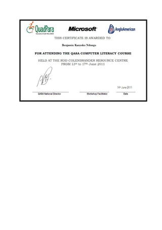 benjamin CV complete