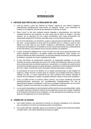2
INTRODUCCIÓN
1. HECHOS QUE REFLEJAN LA REALIDAD DE LIMA
a. Lima ha crecido a partir del "Damero de Pizarro" original de ...