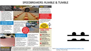 SPEEDBREAKERS:	RUMBLE	&	TUMBLE
Source:	http://indpaedia.com/ind/index.php/Road_accidents:_India,	
Courtesy:	Times	of	India
 