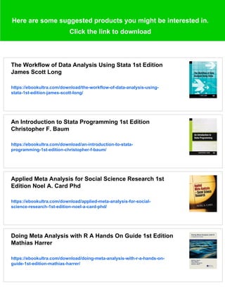 Meta Analysis An Updated Collection from the Stata Journal 1st Edition ...