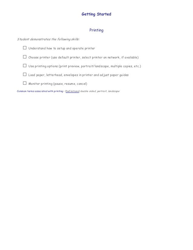 common computer skills for resume