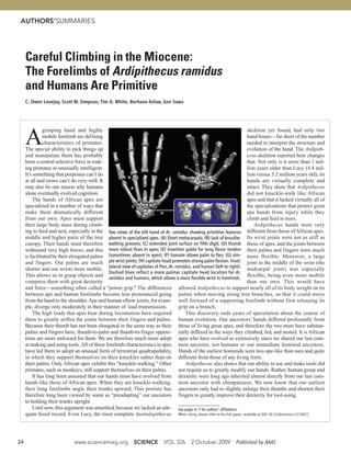 Science - Ardipithecus ramidus | PDF
