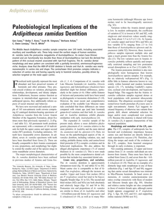 Science - Ardipithecus ramidus | PDF