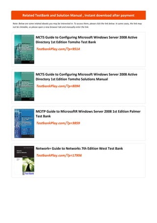 Comprehensive MCTS Guide to Windows Server 2008 Network Infrastructure ...