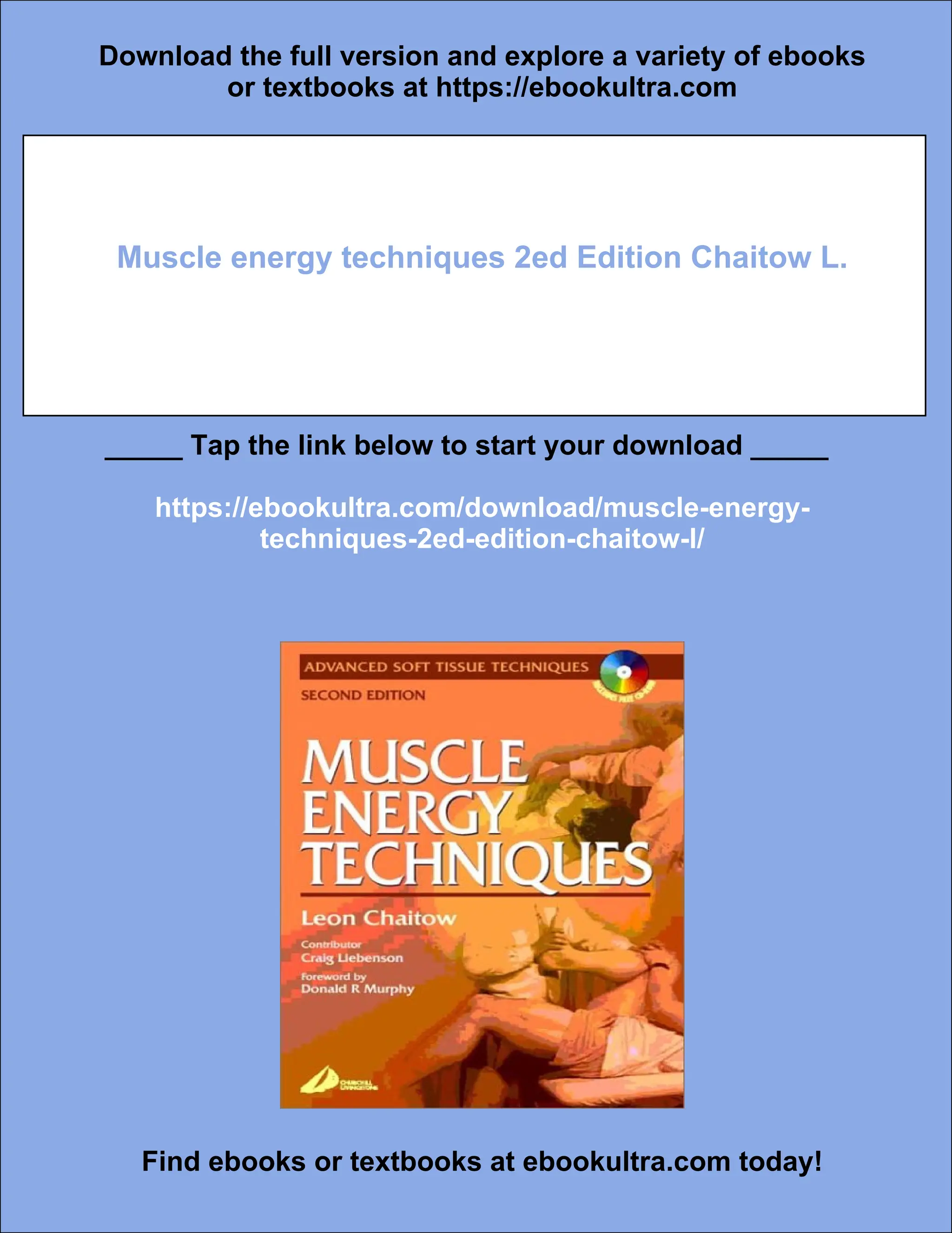 Muscle energy techniques 2ed Edition Chaitow L. | PDF
