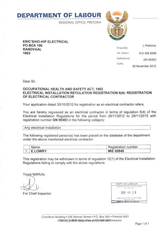 DOL Registration Ho Hip Electrical 2012 to 2015.PDF