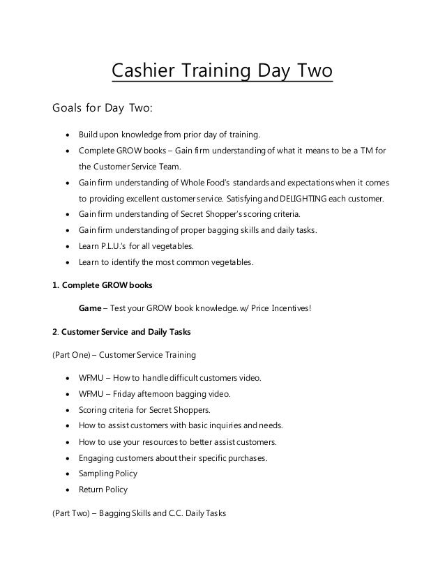 cashier training dmr how to be a cashier