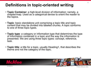 Topic-oriented writing at McAfee | PDF