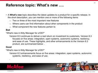 Topic-oriented writing at McAfee | PPT