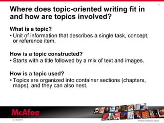 Topic-oriented writing at McAfee | PDF
