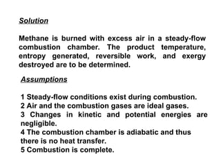 Comprehensive Thermodynamic Analysis of Combustion Processes Using ...