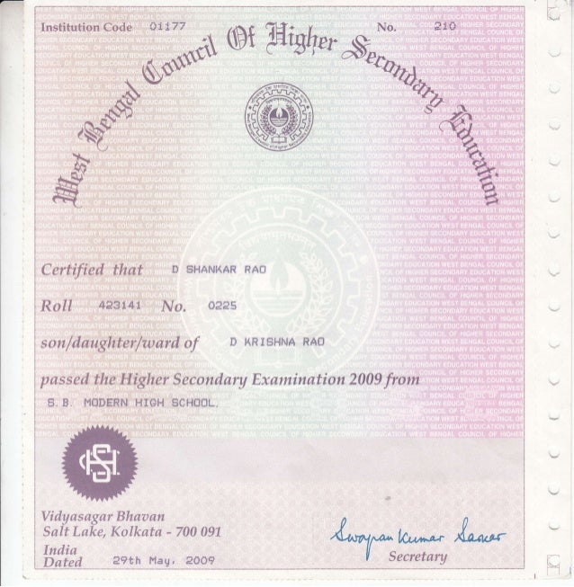 H S Certificate h-s-certificate