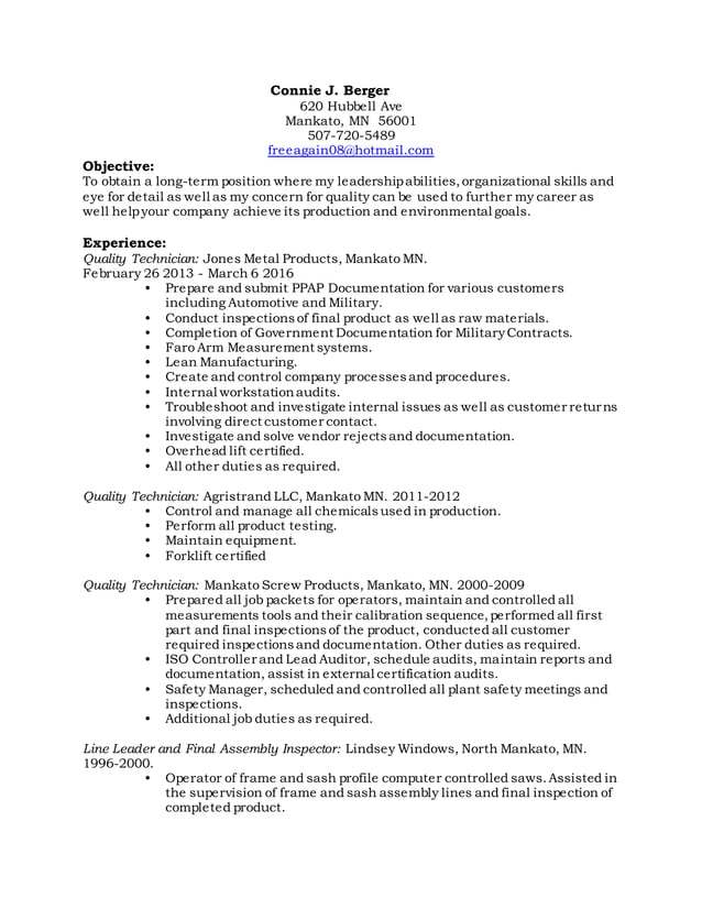 RESUME Connie Berger.doc1 1 | PDF