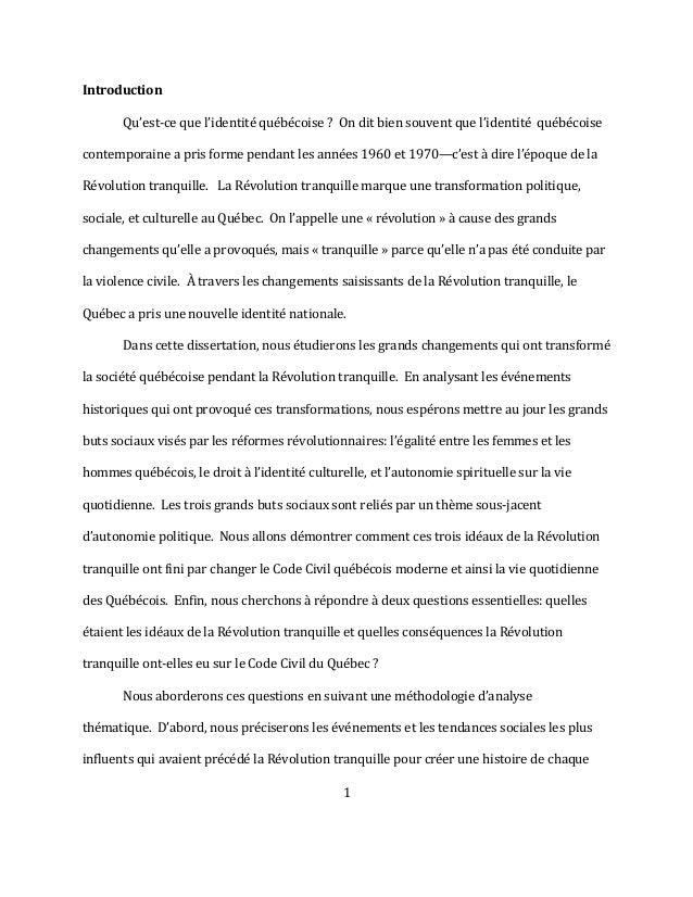 Dissertation uniformisation culturelle