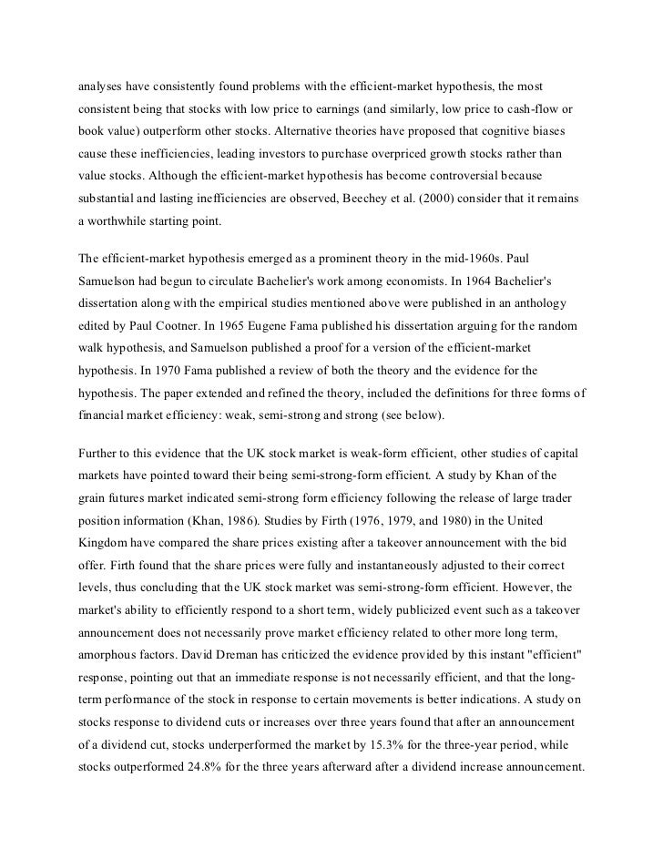 stock market place productivity dissertation stock industry effectiveness dissertation