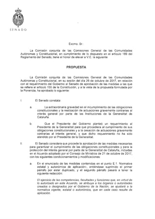 Propuesta de la Comisión Conjunta al Senado