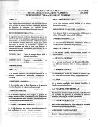 COVENIN 389-98 bombillos de uso general