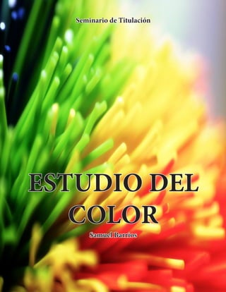 Tesis: Estudio del color
1
ESTUDIO DEL
COLOR
Samuel Barrios
Seminario de Titulación
 