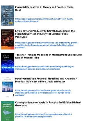 Financial Modelling in Practice Michael Rees | PDF