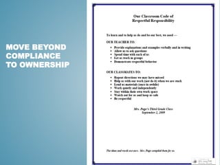 MOVE BEYOND
COMPLIANCE
TO OWNERSHIP
 