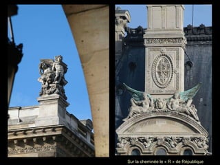 Sur la cheminée le « R » de République