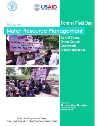 FARMER FIELD DAY ON WATER RESOURCE MANAGEMENT
 