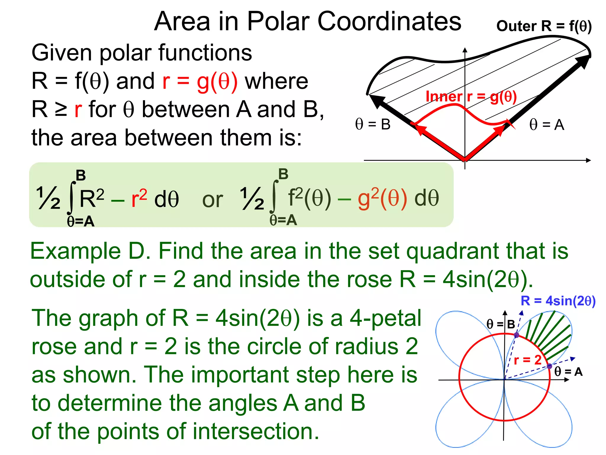 36 area in polar coordinate | PPT