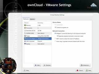 ownCloud – VMware Settings
 