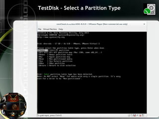 TestDisk – Select a Partition Type
 
