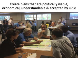 Create plans that are politically viable,
economical, understandable & accepted by most
 