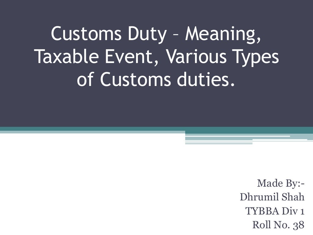 Customs Duty