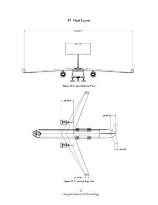 72
Georgia Institute of Technology
17 Final Layout
Figure 17-1. Aircraft Front View
Figure 17-2. Aircraft Top View
 