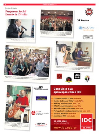 Estado de Direito n. 38 21 
Caio César Torres Cavalcanti* 
A O presente artigo tem como foco prin-cipal 
a discussão que se trava acerca de 
como harmonizar a demanda crescente 
por energia elétrica e a preservação da saúde 
dos moradores de zonas próximas às redes de 
transmissão. Para tanto, faremos uma breve 
análise do acórdão nº01870593, proferido pelo 
Tribunal de Justiça do Estado de São Paulo, no 
julgamento do Recurso de Apelação interposto 
pela Eletropaulo. 
O mencionado acórdão manteve a sentença 
de procedência das Ações Civis Públicas movi-das 
por residentes de dois bairros paulistanos, 
condenando a Eletropaulo a reduzir o campo 
eletromagnético (CE) das linhas de transmissão 
de energia elétrica compreendidas na área ter-ritorial 
descrita nos processos, em virtude da 
suspeita daquele ser responsável pela incidência 
de algumas doenças, principalmente o câncer. 
Nesse sentido, os magistrados decidiram 
pela aplicação do princípio da precaução ao 
caso, tendo em vista, sobretudo, a inexistência 
de um estudo conclusivo acerca dos efeitos car-cinogênicos 
nos seres humanos, decorrentes dos 
campos eletromagnéticos de baixa frequência. 
Devido à lacuna na legislação brasileira 
sobre o tema à época do julgado,o acórdão em 
tela adotou o padrão de segurança da lei suíça 
e determinou a redução da carga nociva dos 
campos eletromagnéticos de 7,5 μTpara 1μT 
(micro tesla). 
Ocorre que, após o julgamento, sobreveio 
a edição de lei regulamentando a matéria no 
Brasil. Trata-se da Lei nº 11.934/2009, que 
determina em seu artigo 4º, parágrafo único, 
a aplicação do limite fixado pela Comissão 
Internacional de Proteção Contra Radiação 
Não Ionizante – ICNIRP e recomendado pela 
Organização Mundial da Saúde – OMS, que 
atualmente é de 83,3 μT. 
Transmissão de energia 
Diante desse novo cenário a questão será 
novamente julgada, mas agora pelo Supremo 
Tribunal Federal (STF). Isto porque o relator 
do Recurso Extraordinárionº627189 da Ele-tropaulo, 
o ministro Dias Toffoli, reconheceu 
a repercussão geral da matéria, tendo em vista 
que o tema é de extrema relevância para todas 
as demais concessionárias do serviço público 
fundamental em pauta, assim como para os 
residentes de áreas atingidas pela radiação das 
linhas de transmissão de energia. 
De acordo com J. J. Gomes Canotilho, a pro-blemática 
sob exame é um exemplo expressivo 
da sociedade de risco, da mesma forma como 
ela é sustentada por Ulrich Beck, pois levanta 
questões “macroexistenciais” de desenvolvimen-to 
sustentável, entre outras. 
De fato, os riscos estão cada vez maiores e 
mais globais, o que nos leva a crer que realmente 
estamos vivenciando a era da sociedade de risco. 
Assim, há alguns que todos temos que tolerar 
se quisermos usufruir das vantagens oferecidas 
pela comunidade atual. 
Sem dúvidas um CE em nível superior ao 
considerado seguro pela OMS pode provocar 
violação a direitos fundamentais, tal como o 
direito à vida. Entretanto, entendemos que este 
não é o caso do presente acórdão, pois o nível 
de 7,5 μTexposto no CE da Eletropaulo está 
completamente dentro dos parâmetros aceitá-veis, 
não representando um potencial de dano 
para as pessoas que moram próximo ao mesmo. 
Vale a pena ressaltar que somos comple-tamente 
a favor da aplicação do principio da 
precaução na área ambiental, sobretudo, na 
gestão de riscos ambientais, mas desde que ela 
seja realizada prudentemente,sem legitimar 
decisão desproporcional. 
Por isso, acreditamos ser manifestamente 
excessiva a adoção do limite de 1μTextraído da 
lei suíça, por ser absolutamente incompatível 
com os padrões de segurança internacional-mente 
aceitos (83,3 μT), afastando, assim, o 
princípio da precaução, já que aqui não há 
reflexo da razoabilidade que deve legitimar a 
sua aplicação à luz do art. 225 da CF. 
Todavia, resta-nos aguardar o posiciona-mento 
que o STF adotará: se reafirmará os 
termos do acórdão em discussão, mesmo legi-timando 
precedente absolutamente contrário à 
regulação legal da matéria, ou se irá reformá-lo 
de acordo com os limites impostos pela Lei 
11.934/2009. 
*Mestrando em Ciências Jurídico-Políticas pela 
Universidade de Coimbra. Advogado e Membro da 
Comissão de Direito de Minas e Energia da OAB/PB. 
Exposição humana a campos eletromagnéticos 
e o princípio da precaução 
Como harmonizar a 
demanda crescente 
por energia elétrica 
e a preservação da 
saúde dos moradores 
de zonas próximas às 
redes de transmissão 
 