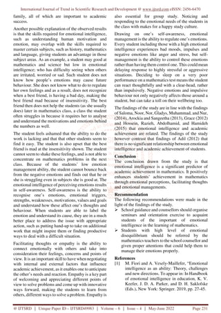 Emotional Intelligence as a Predictor of Secondary School Students ...