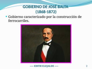 GOBIERNO DE JOSE BALTA - GOBIERNO DE JOSE BALTA | PPTX