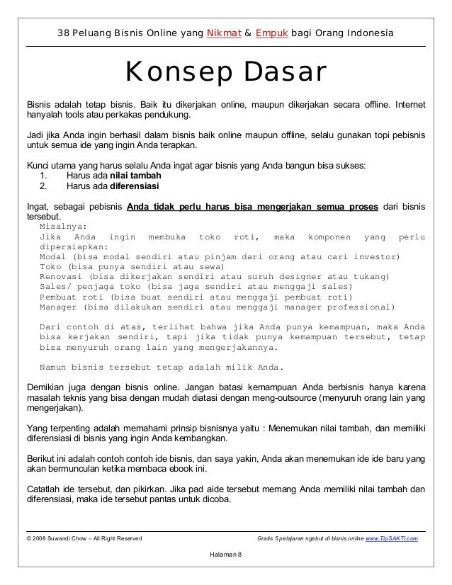 38 Peluang Bisnis Online