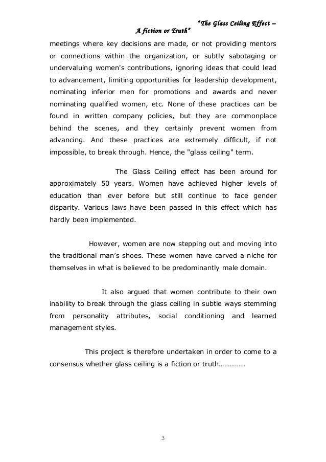 The Glassceiling Effect