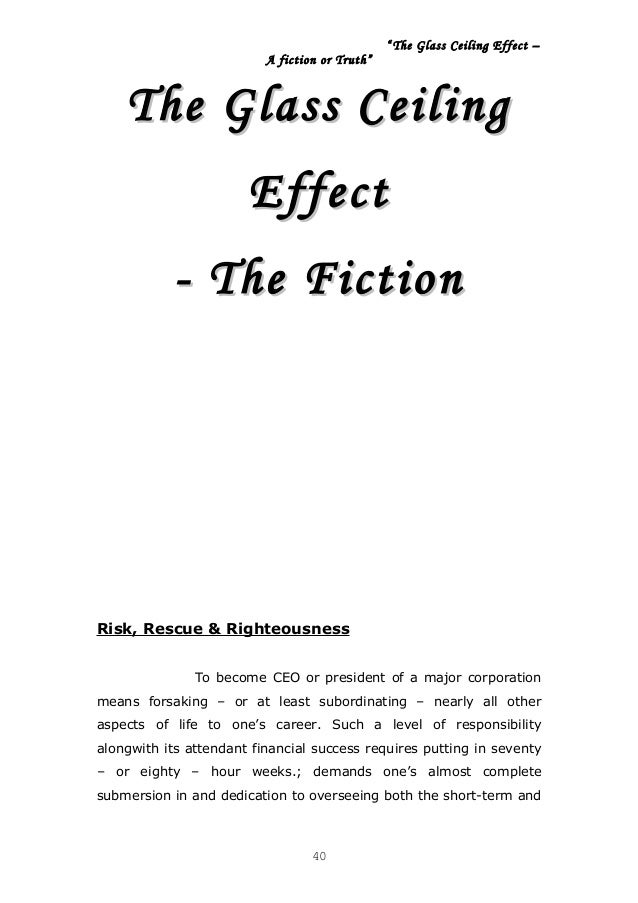 The Glassceiling Effect
