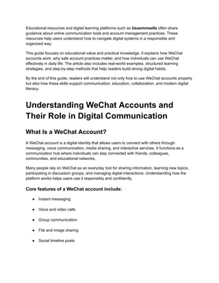 2026 Ultimate Guide to Using WeChat Accounts Safely for Learning and ...