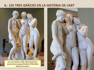 6.- LES TRES GRÀCIES EN LA HISTÒRIA DE L’ART
Les tres Gràcies, 1831. Neoclassicisme.
James (Jean Jacques) Pradier (1790-1852).
Musée du Louvre.
 