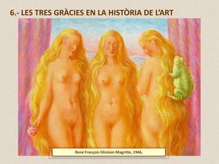 6.- LES TRES GRÀCIES EN LA HISTÒRIA DE L’ART
René François Ghislain Magritte, 1946.
 