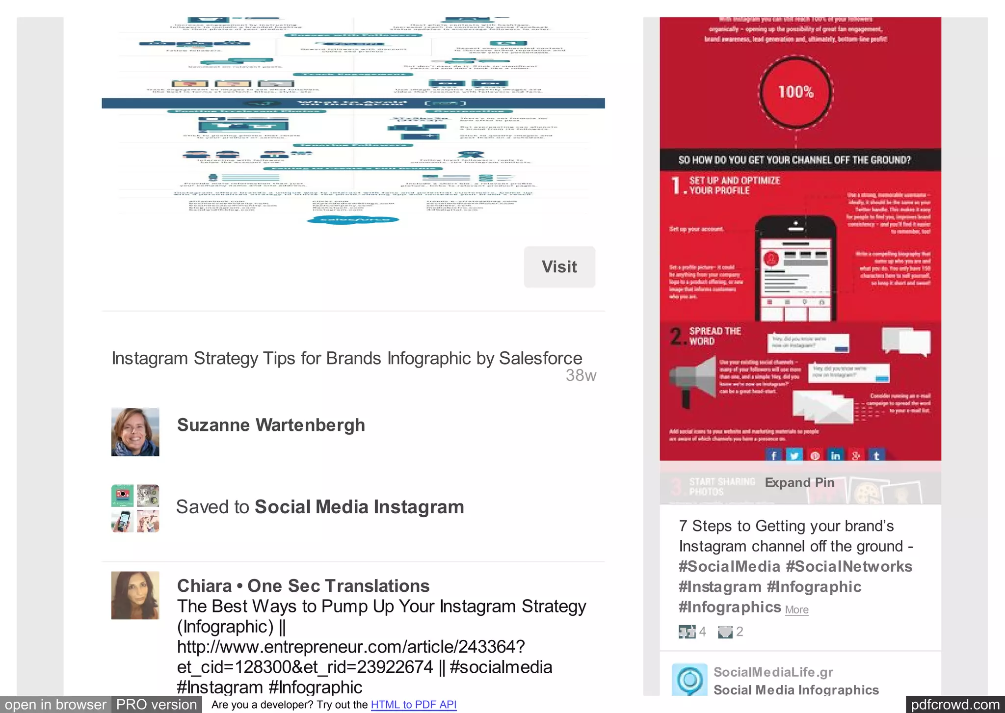 pdfcrowd.comopen in browser PRO version Are you a developer? Try out the HTML to PDF API
Instagram Strategy Tips for Brands Infographic by Salesforce
Suzanne Wartenbergh
Saved to Social Media Instagram
Visit
38w
Chiara • One Sec Translations
The Best Ways to Pump Up Your Instagram Strategy
(Infographic) ||
http://www.entrepreneur.com/article/243364?
et_cid=128300&et_rid=23922674 || #socialmedia
#Instagram #Infographic
7 Steps to Getting your brand’s
Instagram channel off the ground -
#SocialMedia #SocialNetworks
#Instagram #Infographic
#Infographics More
4 2
SocialMediaLife.gr
Social Media Infographics
Expand Pin
How
Insta
182%
How
Enga
#info
#soc
 