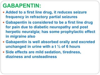 gabapentin refractory seizures
